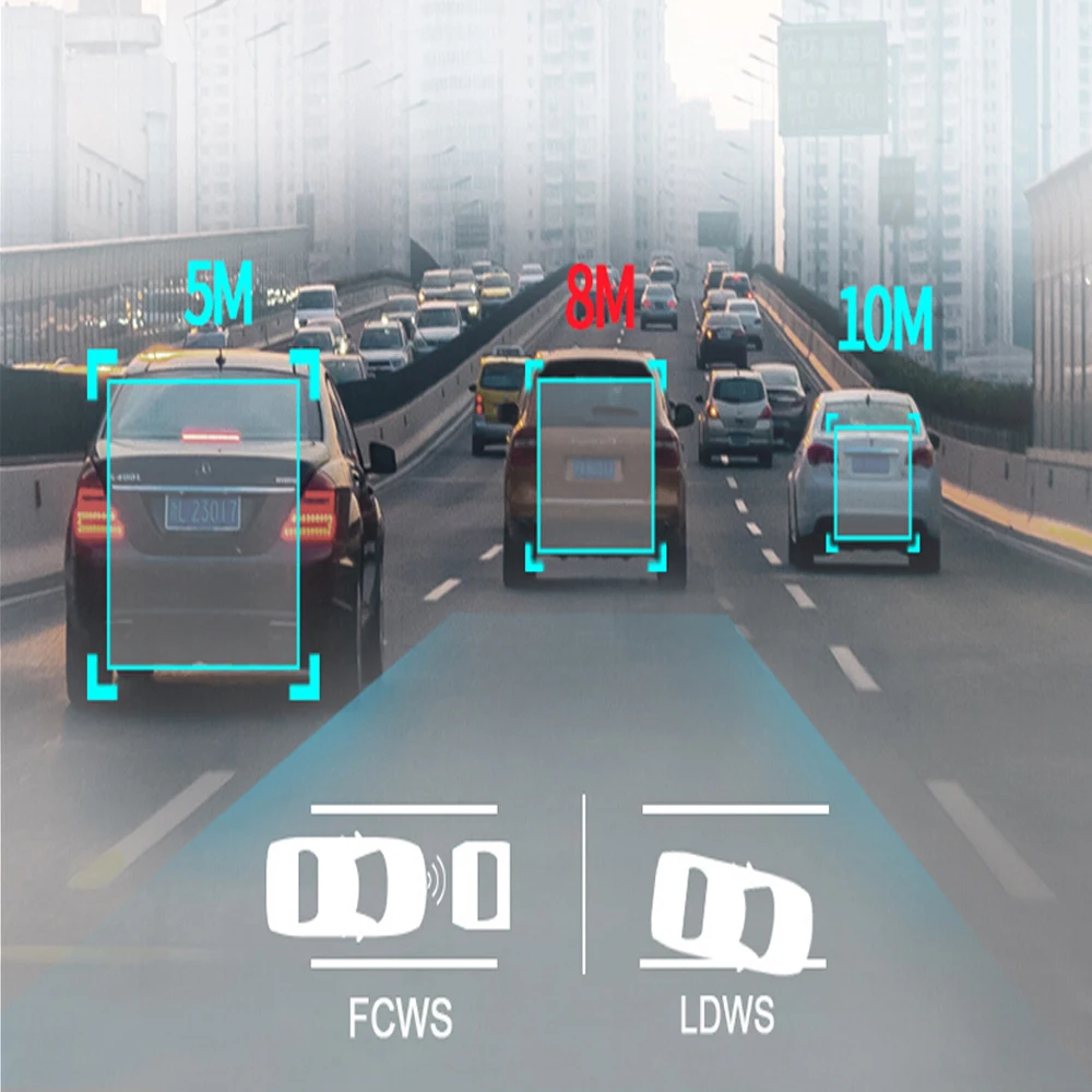 Автомобильный видеорегистратор 4G ADAS с двойным объективом 10 дюймов Android 1080P GPS Wi Fi