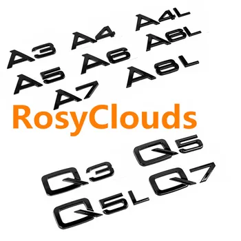 

New Glossy Black Rear Trunk Lid Car Sticker Badge Emblem For A3 A4-A8 A8L S3-S5 Q5 Q7 SQ3 SQ4 SQ5 SQ6 SQ7 RS3 RS4 RS5 RS6 R8 V10