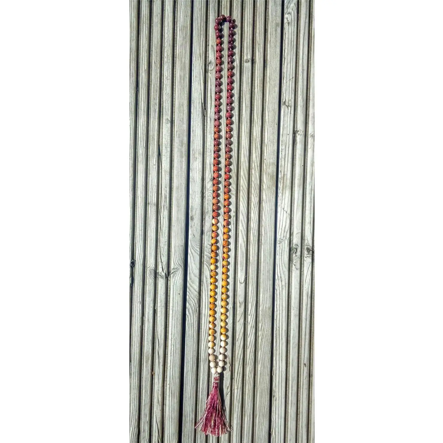 8mm Imperial Jasper 108 Beads Handmade Tassel Necklace Meditation Spiritua Prayer Chakra Religious Buddhism Buddhist Mala Men