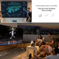 120 inch Portable Projector Screen + Frame Stand 120inch Movie Video Projection Screen Fabric 2K 4K Full HD 3D Outdoor Curtain - Image 6