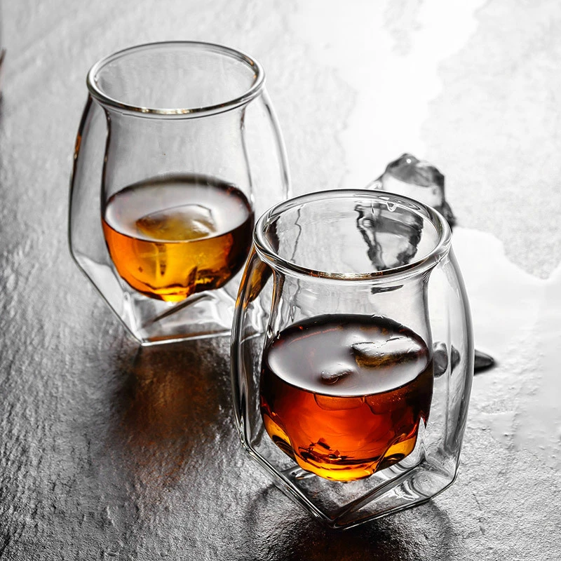 

Norlan Scotch Double Wall Whiskey Wine Glasses Taster Dad Tipsy Barley-bree Xo Chivas Regal Vodka Brandy Snifer Bar Whisky Cup