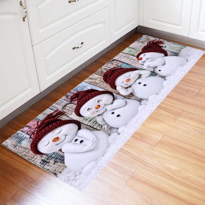 

Thregost Christmas Printed Kitchen Rugs 60x180cm Home Decor Mat Long Bedroom Living Room Floor Carpet Non Slip Bathroom Rug