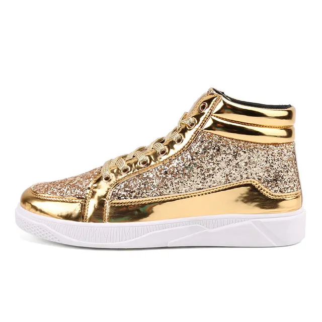 gold hip hop shoes