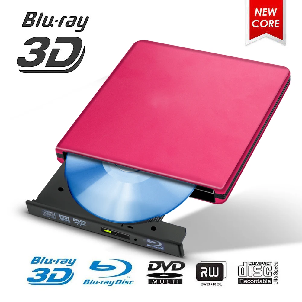 Blu-Ray USB 3,0 внешний BD/CD/DVD привод горелки для Mac/Windows 10/ноутбука/ПК оптический привод плеер записи