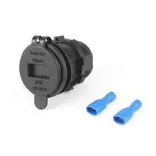 Водонепроницаемый термостойкий DC12V мотоцикл автомобиль 3.1A двойной USB светодиодный зарядное устройство разъем напряжение выход вольтметра панель