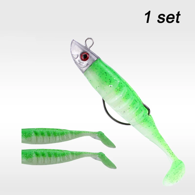 As 3pcs/set 9cm/11cm T Tail Wobbler Soft Lure Fishing Bait Jig