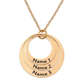

Fashion New Product Stainless Steel Custom Name Necklace Can Be Customized 3 Name Jewelry Woman For Gift
