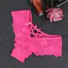 2021 Sexy Erotic Lingerie Ladies Elastic Bandage Lace Flowers Panties T-back Briefs G-String Thongs Women's Charming Underwear 1