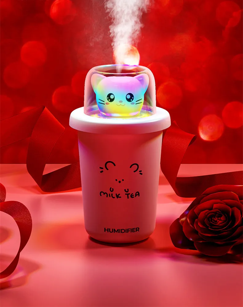 350ML USB Rechargeable Electric Humidifier For Home Aroma Diffuser  Car Humidifiers With Colorful Night Light image_0