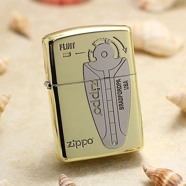 

Genuine Zippo oil lighter copper Mirror surface Flint cigarette Kerosene lighters Gifts With anti-counterfeiting code 167
