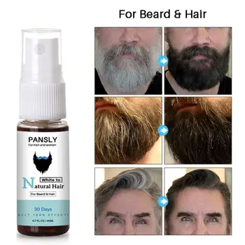 

PANSLY Restore White Beard & Hair To Natural Color Spray for Unisex Herbal Cure Care X7JA