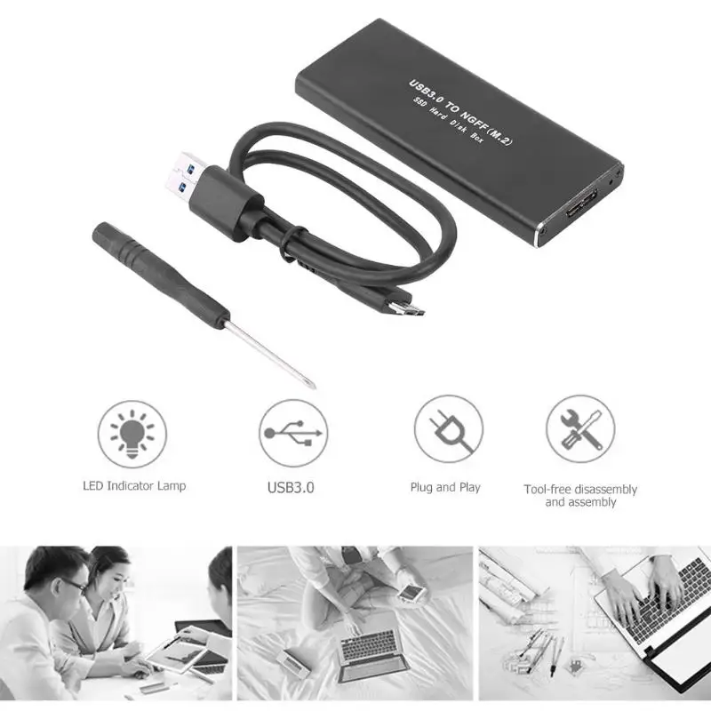 Горячая Распродажа внешний корпус SSD USB 3 0 1 Type C для адаптера M.2 6 ГБ/sHDD операционная