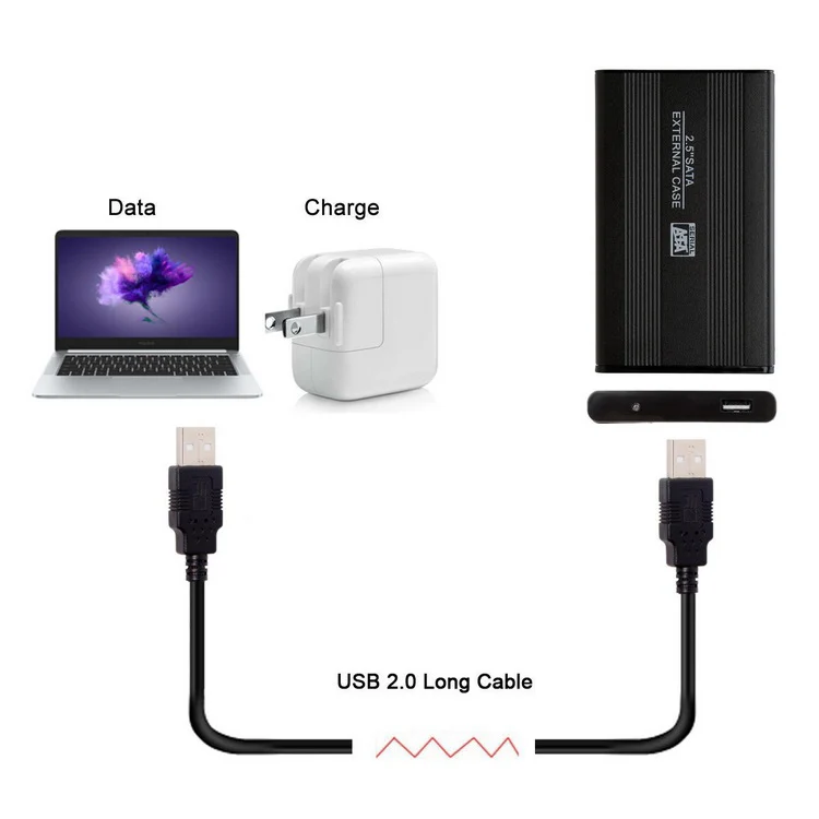 10 футов черный USB 2,0 High Speed штекер A-Male A кабель