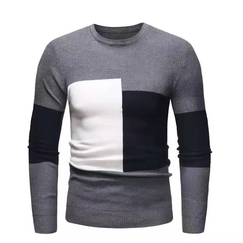 Dark grey invierno nueva llegada caliente grueso suéteres de o-Cuello suéter de lana de la marca de los hombres ropa de punto de - Цвет: Dark grey
