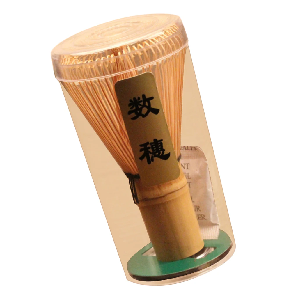 Pack of Bamboo Whisk Chasen Brush Tool for Green Tea Powder Matcha with Scoop Kit for Tea Lover