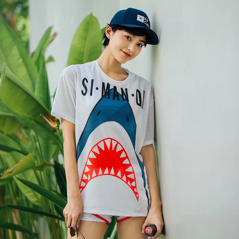 

Sports Bathing Suit Women's Split Type Bikini Three-piece Set Small Bust Gathering Belly Covering Slimming Conservative Boxer Bu