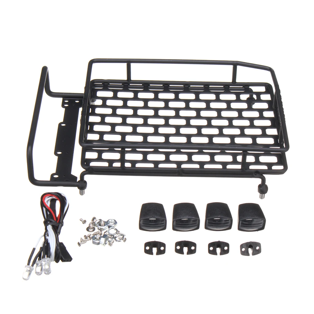 Roof Luggage Rack with Led lights for Tamiya CC01 SCX10 Axial 515B