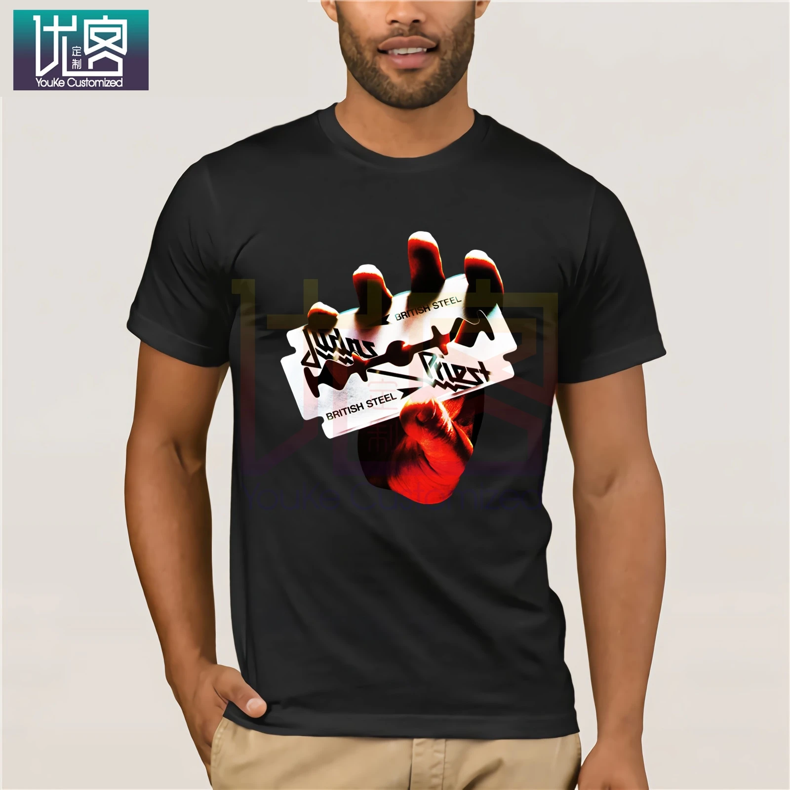 

Judas Priest British Steel Fashion Funny Tops Tees T-Shirt Heavy Metal New Summer Style T-shirt Funny Tees Cotton Tops T Shirt