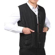 Fashion Men Father Dads Fleece Vest Coat Striped Winter Warm Waistcoat Vest Tops XIN-Shipping