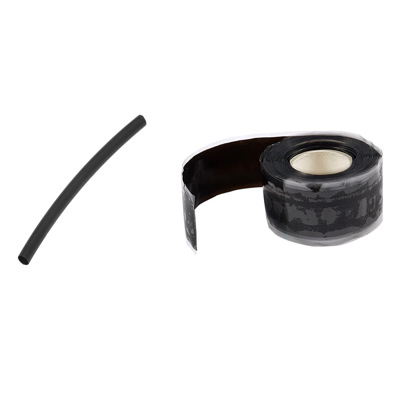 

42 Pcs Set Assortment Shrink Tubing Universal Black, Red & 1x Universal Rubber Adhesive Tape High Temperature Electrical Tape