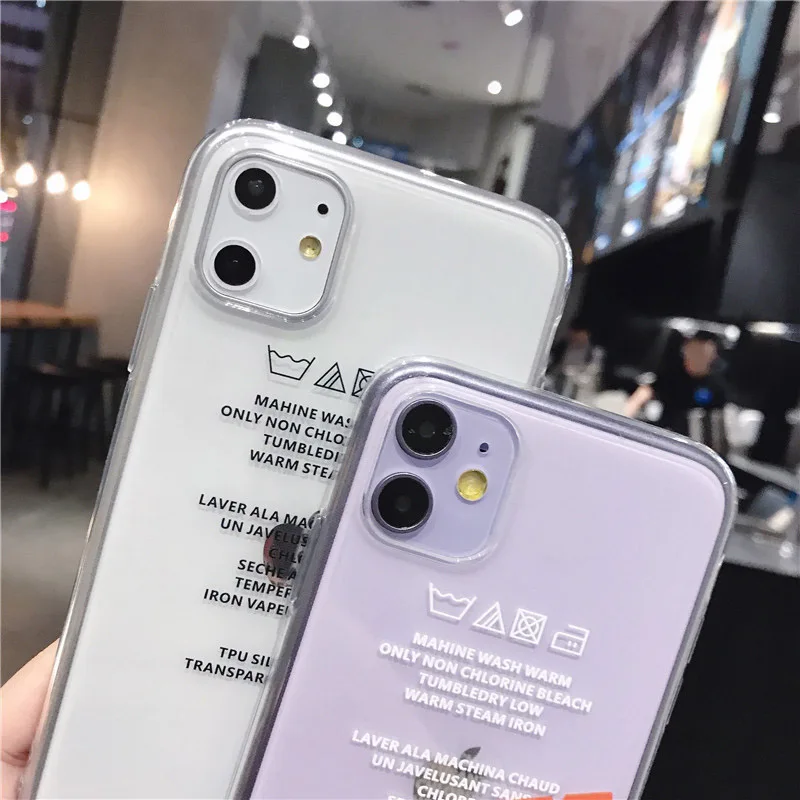 Lovebay Прозрачный чехол для телефона с надписями для iPhone 11 Pro Max X XS XR Xs Max мягкий прозрачный чехол из ТПУ для iPhone 7 8 Plus