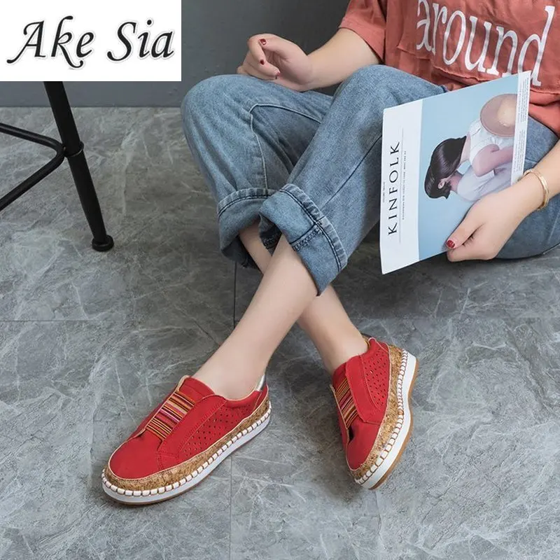 Puimentiua Sneakers Women Vulcanize Shoes Casual Breathable Shoes Female Soft Leather Flats Ladies Sneakers