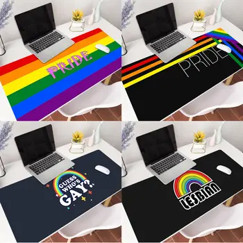 

MaiYaCa Gay Lesbian LGBT Rainbow gamer play mats Mousepad Anti-slip Rubber Gaming Mouse Mat xl xxl 800x300mm for overwatch/cs go