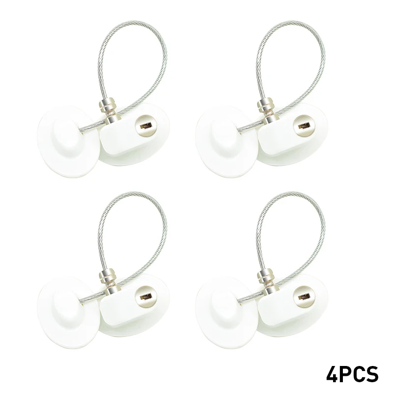 PJ3679A 4PCS 4 шт детский безопасный замок для двери холодильника с 2 ключами младенческой Дети безопасности окна замок шкафа замок холодильник морозильник замки - Цвет: PJ3679A 4PCS