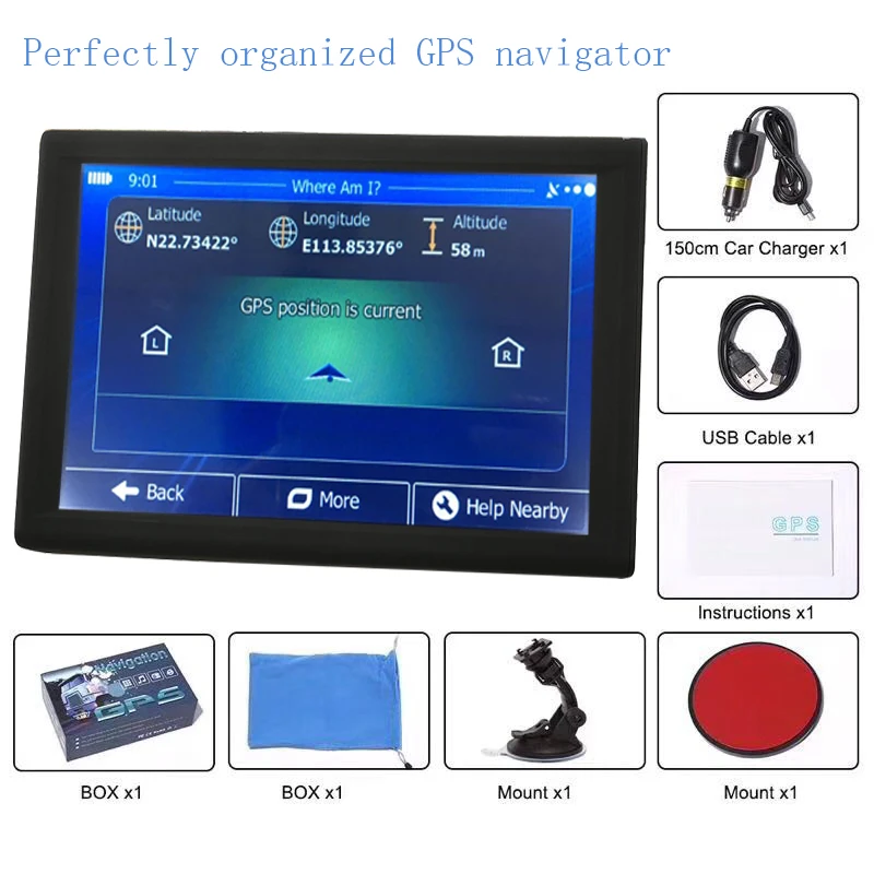 Автомобильный GPS навигатор автомобильные аксессуары 9 дюймовый конденсатор HD FM