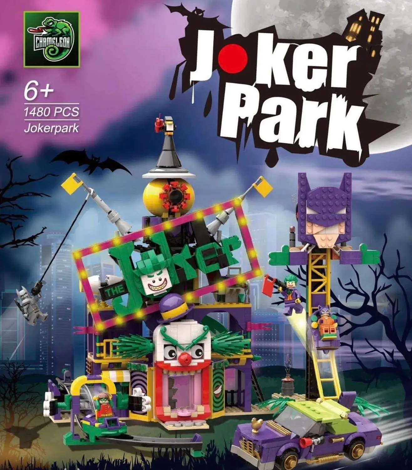 Creator Expert City Street View MOC Joker Park 3329 шт модель строительные блоки кирпичи Рождественский