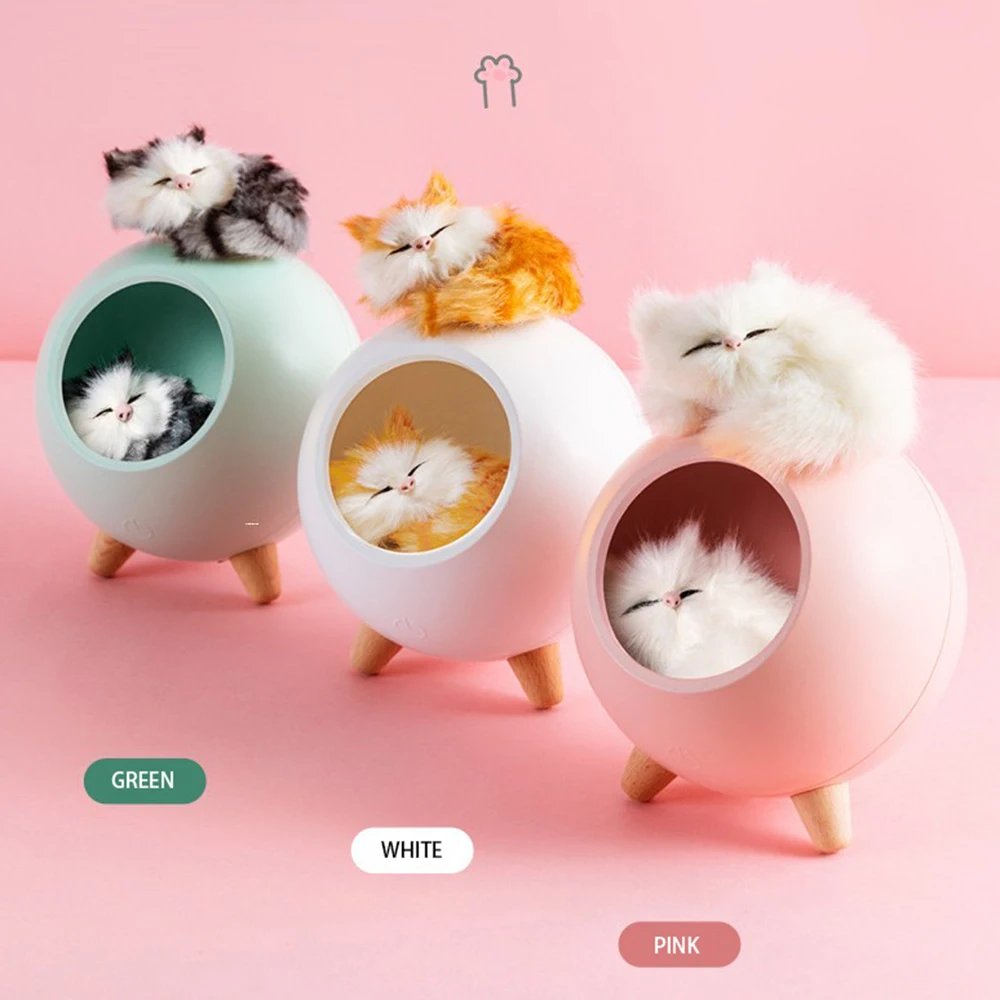 Светодиодный светильник для кошек USB сенсорный Ночной светильник Bionic Cat умное затемнение атмосферная лампа для гостиной спальни декоративные лампы подарок на праздник