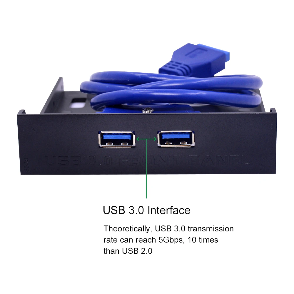 CHIPAL 20 Pin 2 порта USB 3,0 Передняя панель USB3.0 концентратор кабель расширения адаптер пластиковый кронштейн для ПК настольный 3,5 дюймов флоппи-отсек