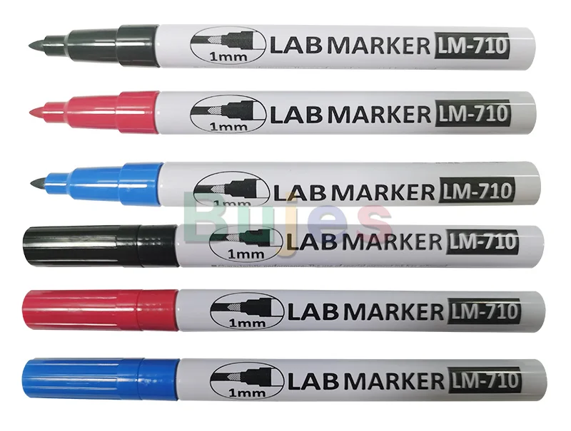 4pcs/Lot LAB marker Lm-710 series 1 mm / 0.5 mm alcohol and low temperature resistant marking pen for experiment oil pen