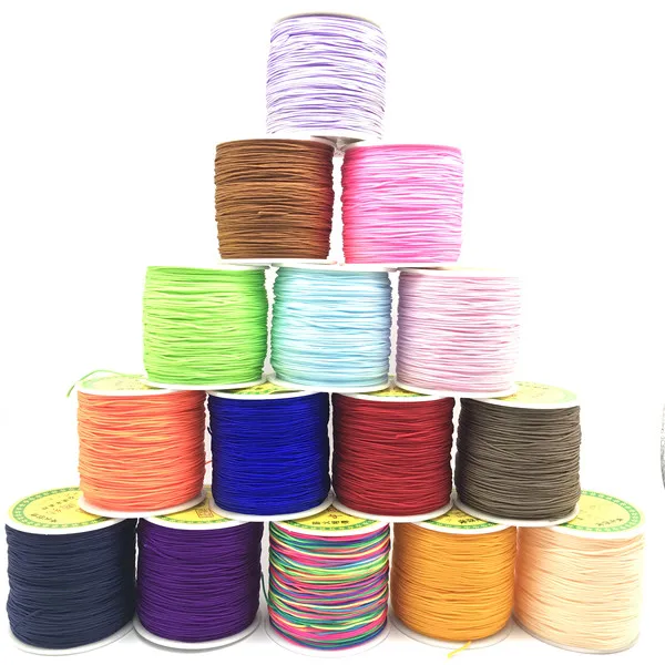 

Wholesale 100m/roll 0.5mm Colorful Nylon Chinese Knotting Cords for Beads Thread for Beads String for Beads Cords for Bracelet