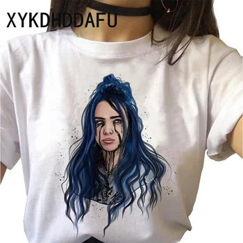

Billie Eilish Tshirt Women Streetwear Tee Summer New Harajuku T Shirt Graphic Clothes Fashion O-Neck Vintage T-shirt Female