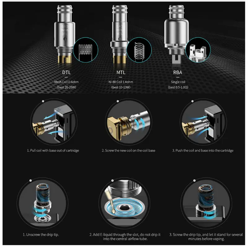Новые запасные части для электронных сигареты катушкой оригинальный Smoant пасито