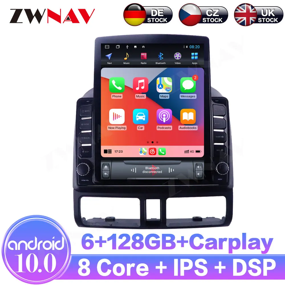 

4+128GB Android 10.0 For Honda CRV 2004-2008 ISP Touch Screen Car GPS Navigation System Car Radio Multimedia Player DSP Carplay