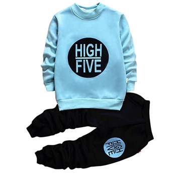 

Autumn Baby Clothes Girls Boys Long Sleeve Thicken Letters Print Sweatshirt Tops+Pants Trouser Casual Costume Set