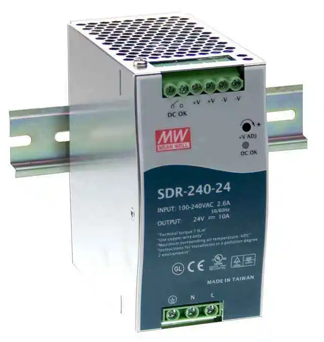 

Импульсный источник питания SDR-240-24 240W | 24V | 88-264VAC/124-370VDC