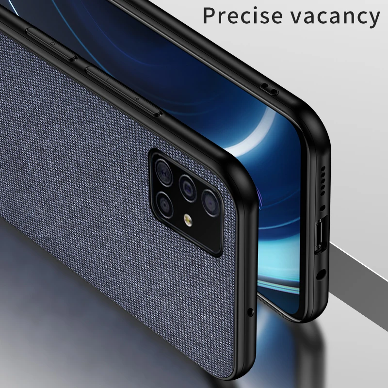 Для Xiaomi Redmi Note 8 Pro Чехол Мягкий силиконовый край + тканевая текстура кожи Защитная