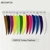 100Pcs IBOUNFOX 4" Shield Archery Arrow Feather Fletching RW Hunting Bow Arrow Accessories Natural Turkey Feathers 1