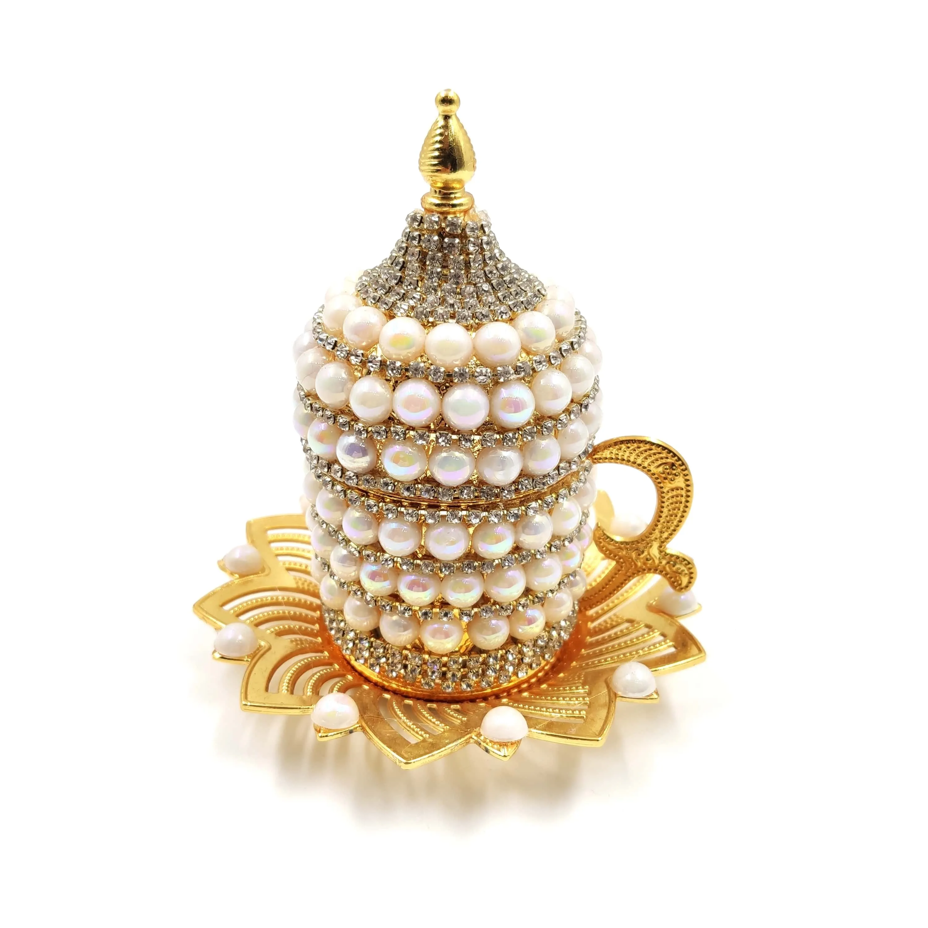 Ручной Работы Swarovski чашки для турецкого кофе и блюдца Сервировочный набор из 6