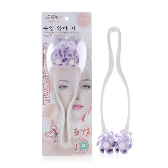 Portable Manual Face Massager For Women Make Up 2 Roller Face Body Shaping Lifting Slimming V Shape Face Lift Tools Massager