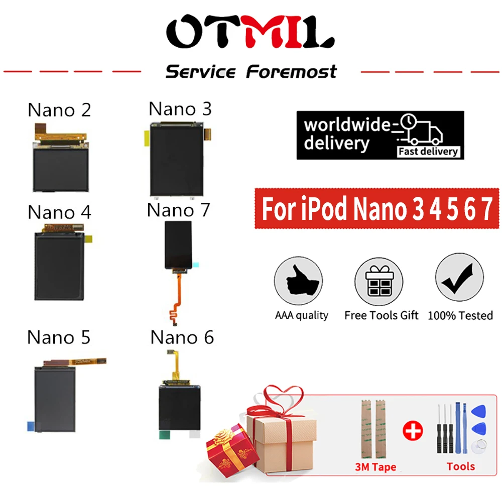 ЖК-экран obml для iPod Nano 5 6 7 запасные части 2 3 4 | Мобильные телефоны и аксессуары