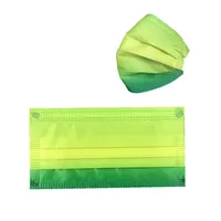 Disposible Adult Masks Gradient Color Face Shield Cover Printing Mouth Mask Solid Masks Green Blue Purple 3 Layer Fabric 2