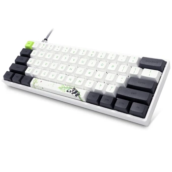 

Panda USB RGB LED Backlit Wired Mechanical Keyboard Waterproof Mini Gaming Keyboard 61 Keys Gateron Switchs for PC Mac