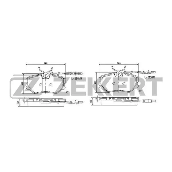 Колодки торм. диск. перед. с датчиком Citroen ZX 92- Peugeot 3