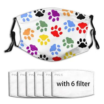 

Colored Paws Pattern Windproof Breathable Anti Dust 2020 Summer Face Masks PM2.5 Filter Protector Dust Haze Male