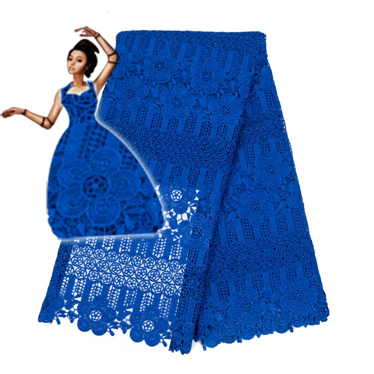 

African lace fabric 2020 High quality Nigerian French Water soluble lace fabric wedding dress