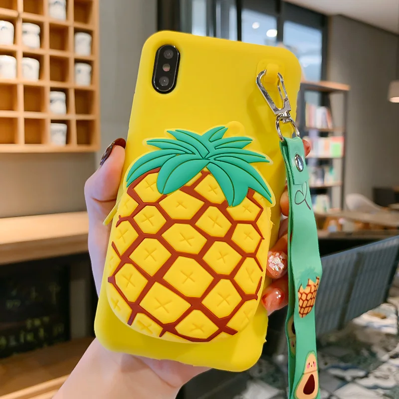 xiaomi leather case Fruits Phone Case  for xiaomi redmi note 7 6 8 pro k20 k20 8A 7A 4A 4A 5A note 8T Soft Silicone Zipper Coin Wallet Cover bag xiaomi leather case glass